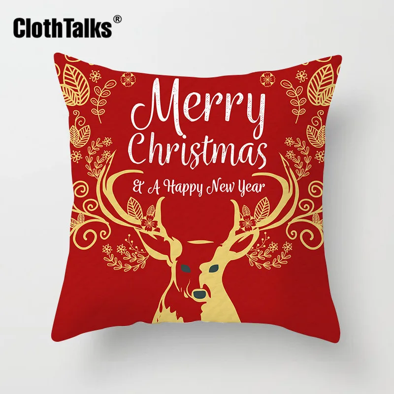 Clothtalks Coussin Noel 45x45 см подушки Рождество Санта Рождественский лось декоративные для
