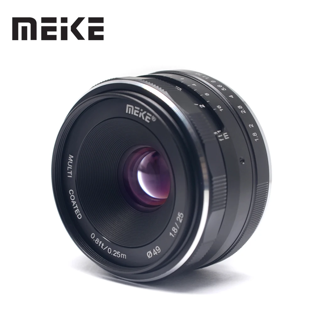 Meike 25 мм f/1,8 объектив с широкой диафрагмой и Широкий формат Объектив Ручная фокусировка объектива для Nikon Panasonic Olympus M4/3-крепление беззеркальных камер