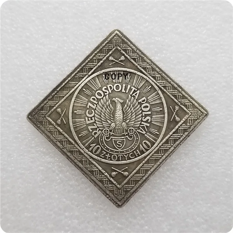 1934 Польша 10 золотистая копия монеты|Безвалютные монеты| |
