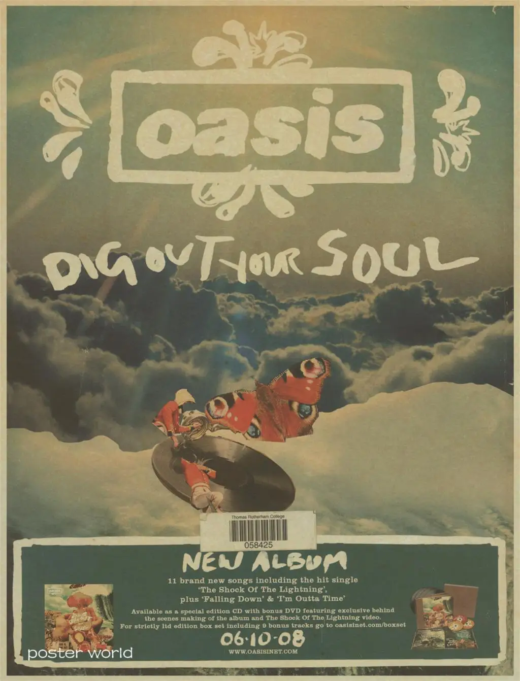 OASIS Liam Gallagher плакат ретро рок-группа Музыка крафт-бумага ВИНТАЖНЫЙ ПЛАКАТ Бар Кафе гостиная столовая декоративная