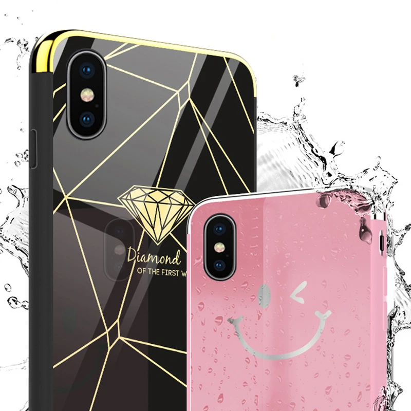 Kerzzil Алмаз перо мультфильм чехол для iPhone 6 S 7 8 Plus X зеркальные телефонные чехлы
