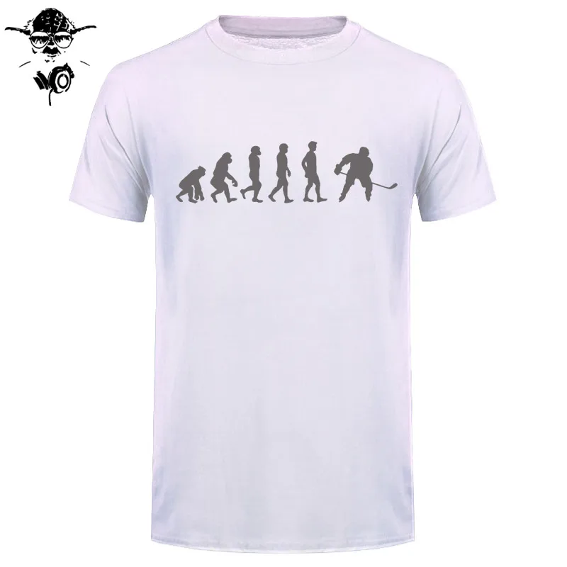 Evolution Of Ice Hockeyer, Молодежный топ, Клубная хлопковая футболка, забавные подарки на день рождения для ледяного хоккейного игрока, Мужская футболка с коротким рукавом, футболка