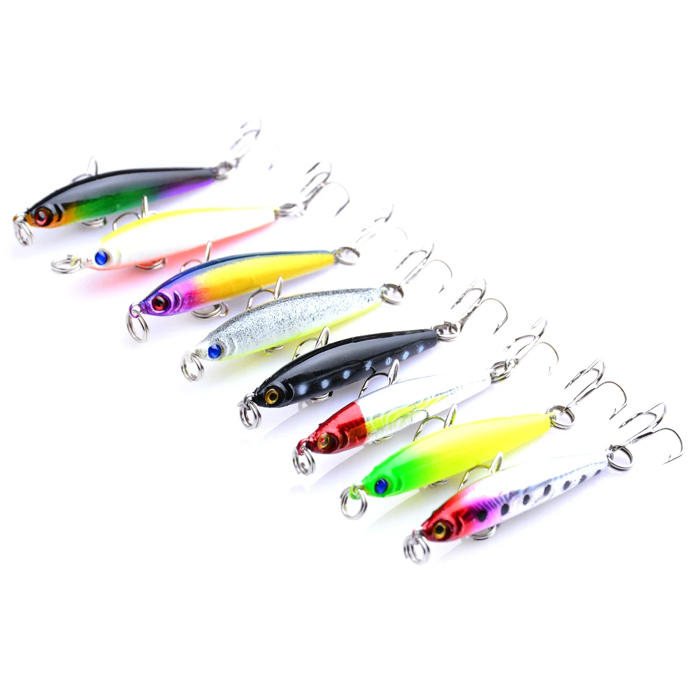 

8pcs Pike Fishing Lures 5cm 3.6g Minnow Bait Crankbait Isca Artficial Hard Bait Fishing Wobblers Bass Fake Fish Carp