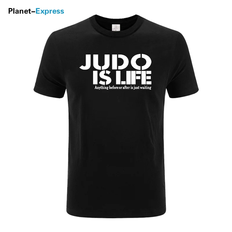 

New Summer Judo Is Life Funny Print Adult Men Cotton Short Sleeve T Shirts Men's Casual O Neck Rap Tops Tees Plus Size