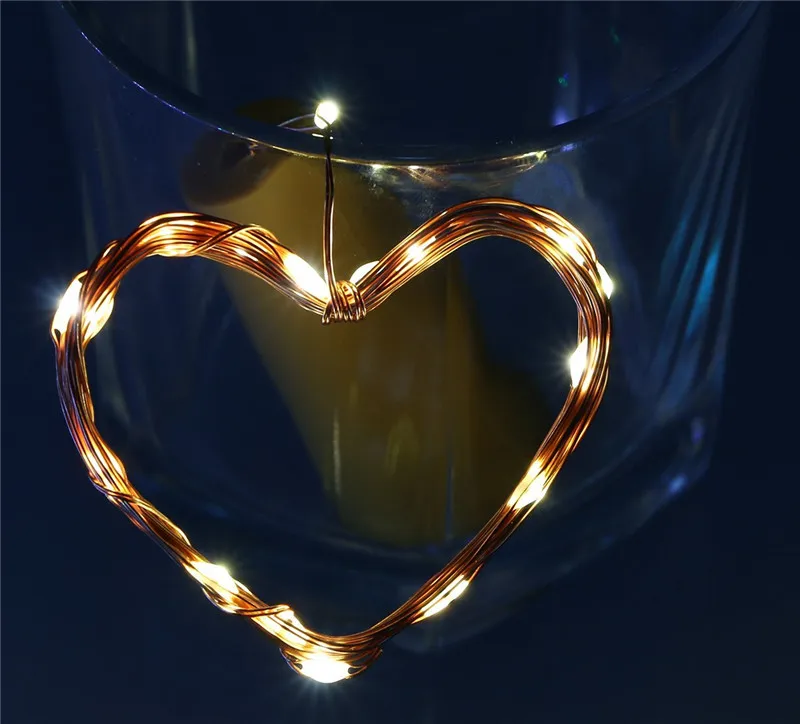 100pcs/lot 2M 20 LED Cork Shape Starry Night Light Wine Bottle Lamp for DIY Valentine's Wedding Christmas Party Decor | Дом и сад