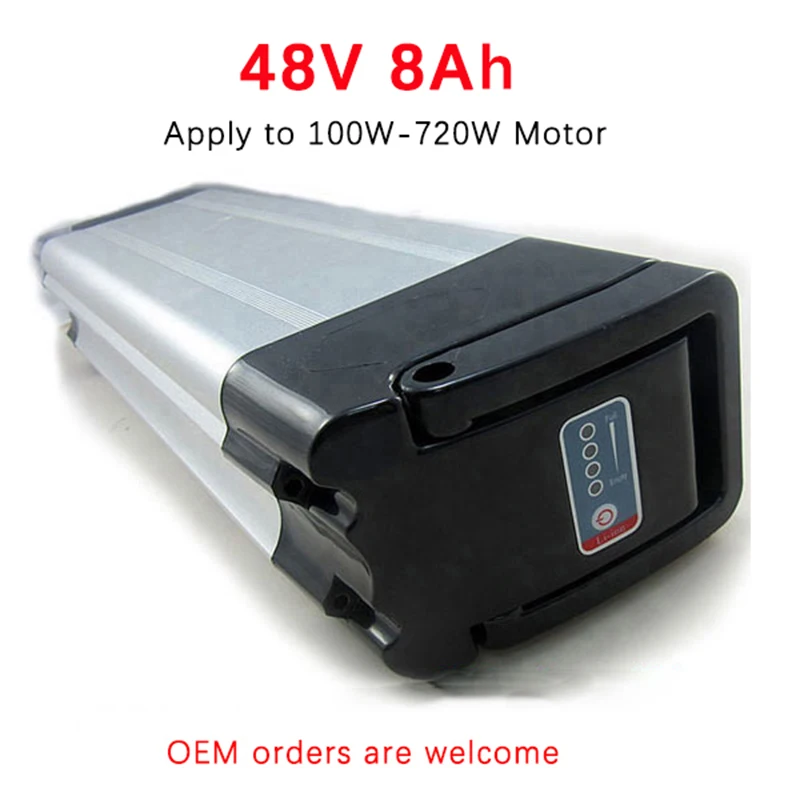48V 8Ah 500W комплект литий ионных батарей для электровелосипеда Серебряная рыба Bafang