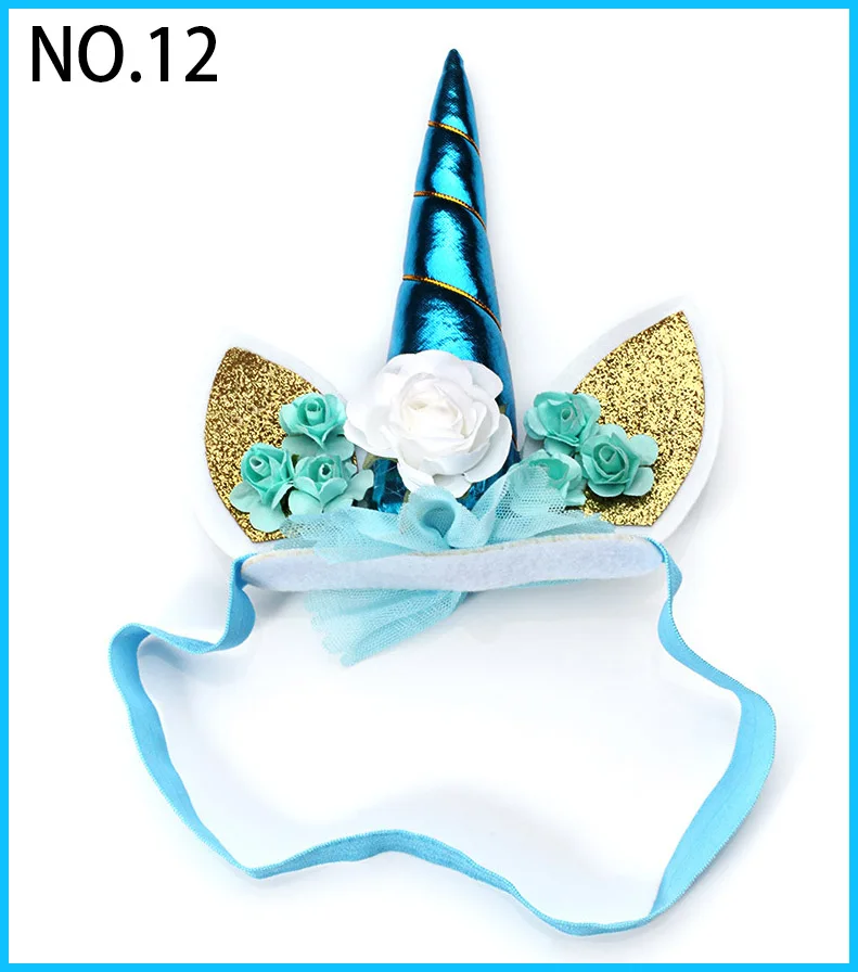 free shipping 50pcs Unicorn Flower Crown Headband party headband Magical Floral Gold DIY Kit | Аксессуары для одежды