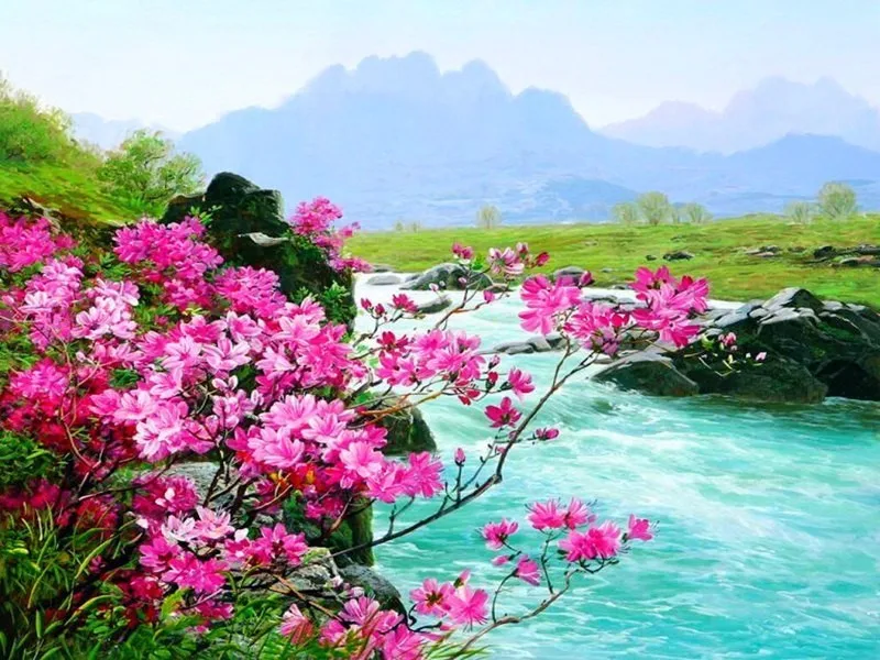 SZGD179 AZQSD Painting By Numbers Pictures Canvas Waterfall Scenery DIY Frameless Oil Painting Landscape Wall Art Home Decor SZGD174 - Цвет: SZGD179