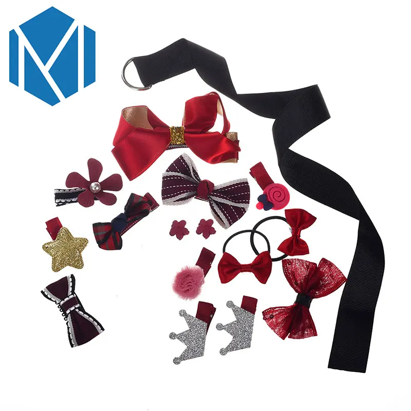 M MISM 18 шт. лента бант звезда корона цветок заколки для волос эластичная аксессуары
