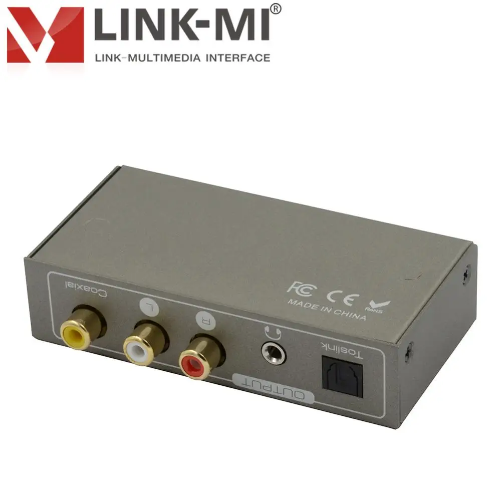 LINK MI LM AC01 преобразователь аудиоформата Toslink/коаксиальный/дуговой/стерео входной