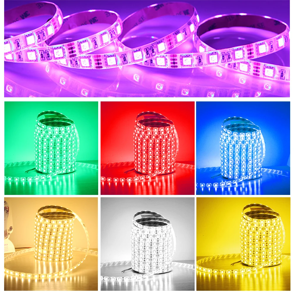 DC12V 5050 SMD RGB WI-FI Светодиодные ленты 5 м Smart ленточный светильник Magic Home приложение Google дома Alexa Беспроводной Управление ТВ свет