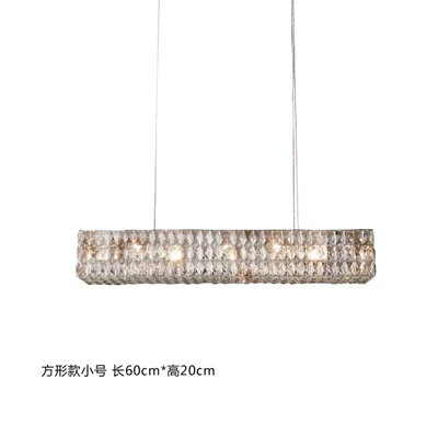 Rectangular W60 Светодиодный светильник в современном стиле, хрустальные люстры, круглая хрустальная люстра Halo - Цвет корпуса: Rectangular W60
