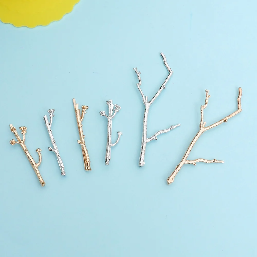 Зажим для дерева новый дизайн винтажные металлические заколки в виде веток