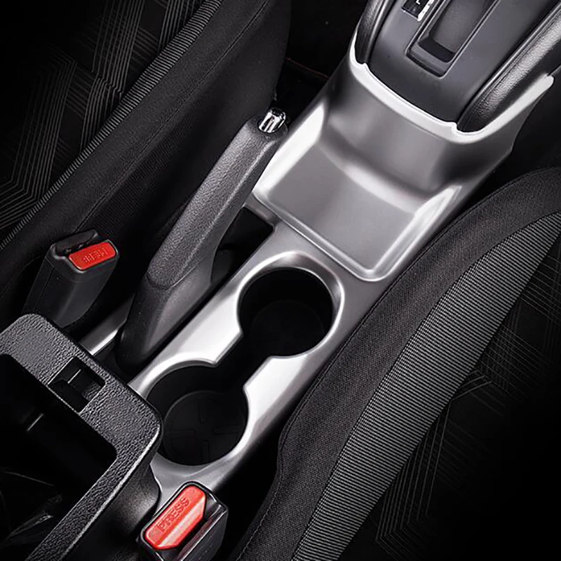 

ABS Chrome Matte Water Cup Holder Gear Box Panel Cover Trim For Nissan Kicks 2016 2017 2018 Left-hand drive