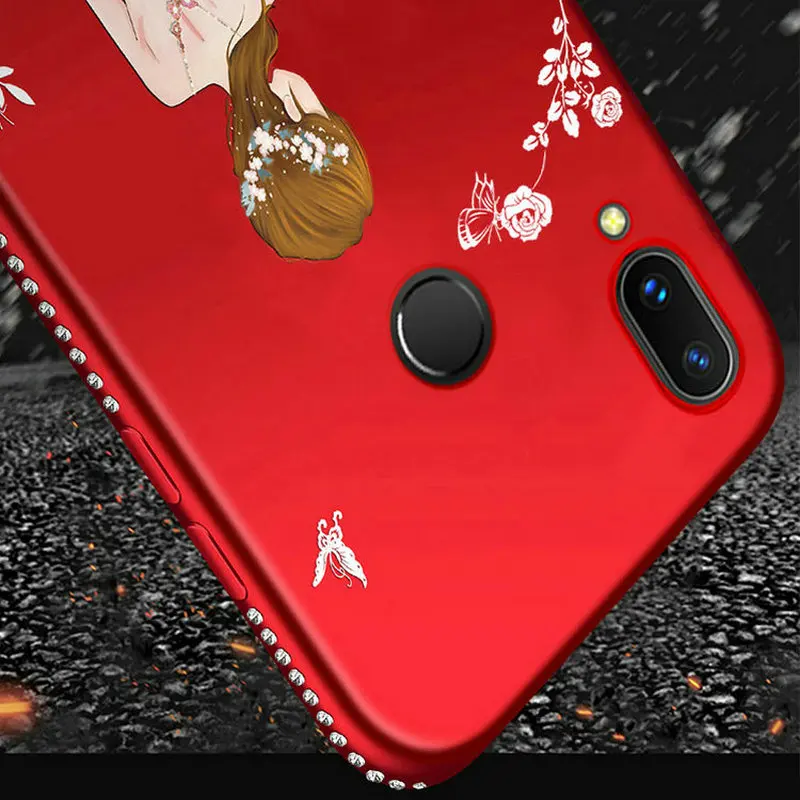 3D Блестящий бриллиантовый Мягкий чехол из ТПУ для Huawwei Nova 3i 3 4 Забавные милые