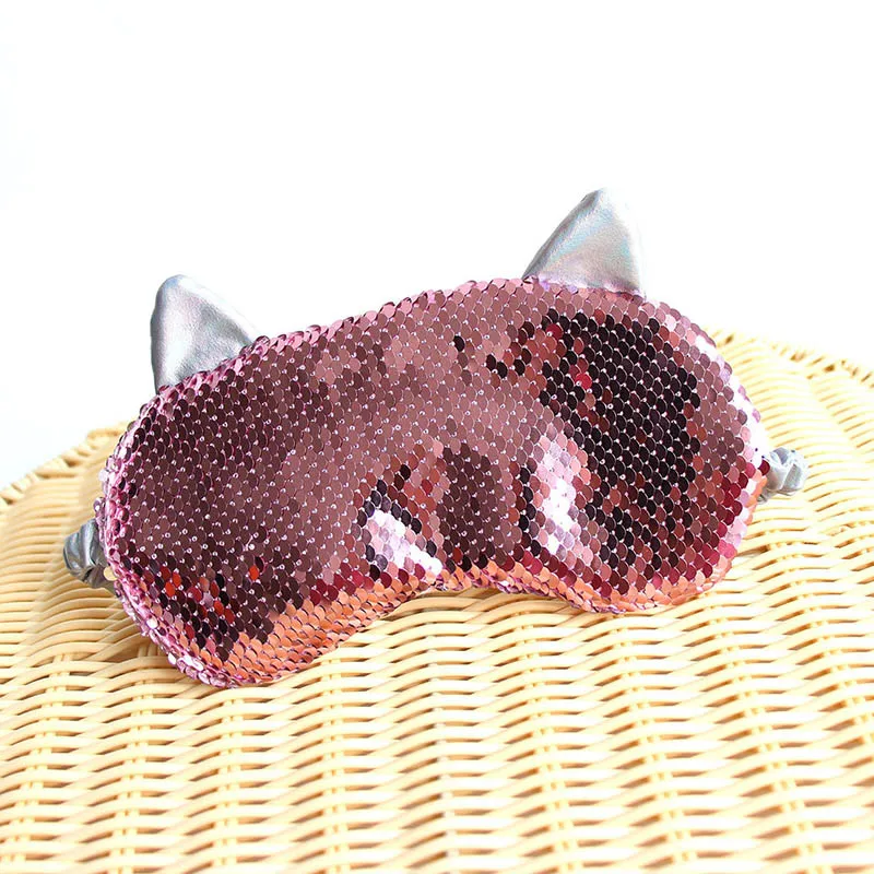 2 Mermaid Sequin Eyes Mask Eyeshade Cute Girls Gifts Glitter Sleeping Mask Eye Cover for Travel Relax Blindfold Shades Party Masks - Цвет: 2