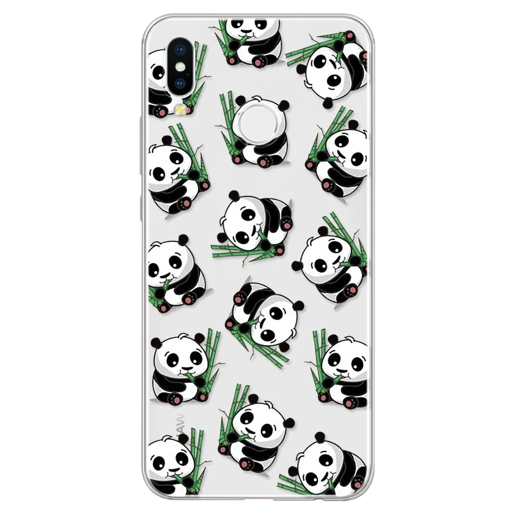 Чехол из ТПУ с пандой для huawei mate 10 P8 P9 P10 P20 Lite Pro Mini TPU, защитный чехол для телефона huawei P20 Lite, прозрачный чехол