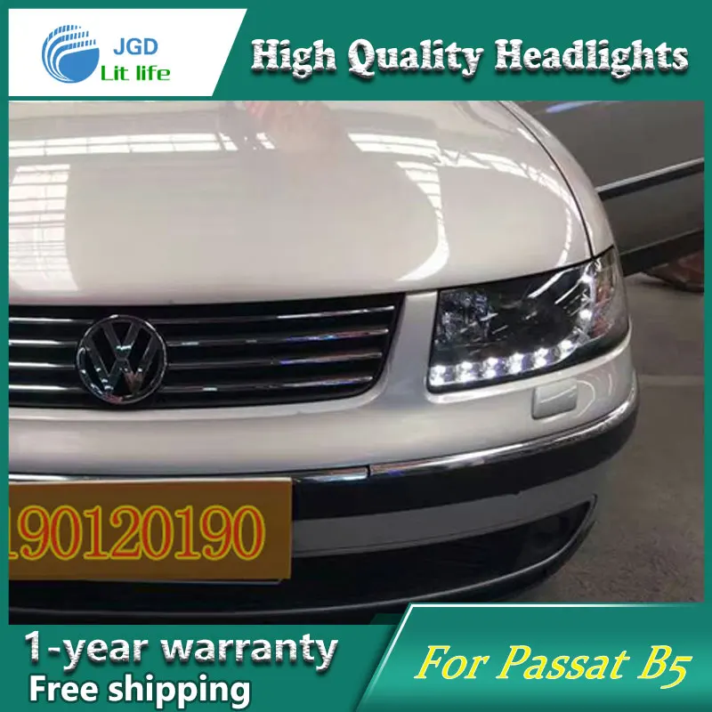 JGD абсолютно стиль для VW PASSAT B5 светодиодный налобный фонарь 2000-2007 Биксеноновая фара светодиодный DRL Автомобильные фары