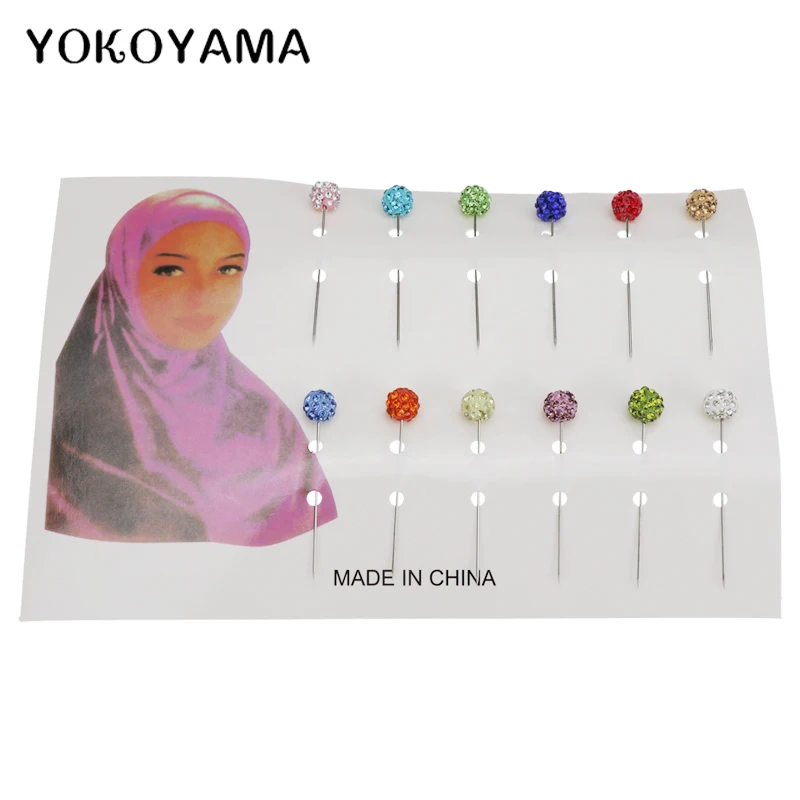 YOKOYAMA 40Pcs/30Pcs/12Pcs/4Pcs Colorful Diamond Pin Fixed Sewing Needle Wedding Corsage Dressmaking Accessories |