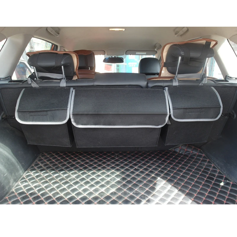 

Car Trunk Organizer Backseat Storage Bag High Capacity Multi-Use Felt Storage Box Car Seat Back Organizers Interior Accessories
