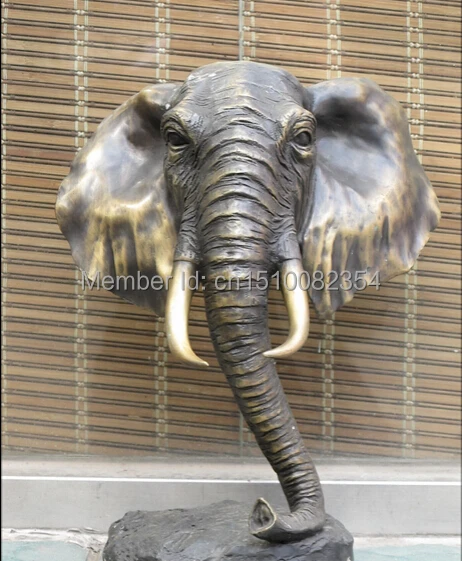 14 &quotМировая бронзовая скульптура голова слона длинный зуб большой нос статуя |