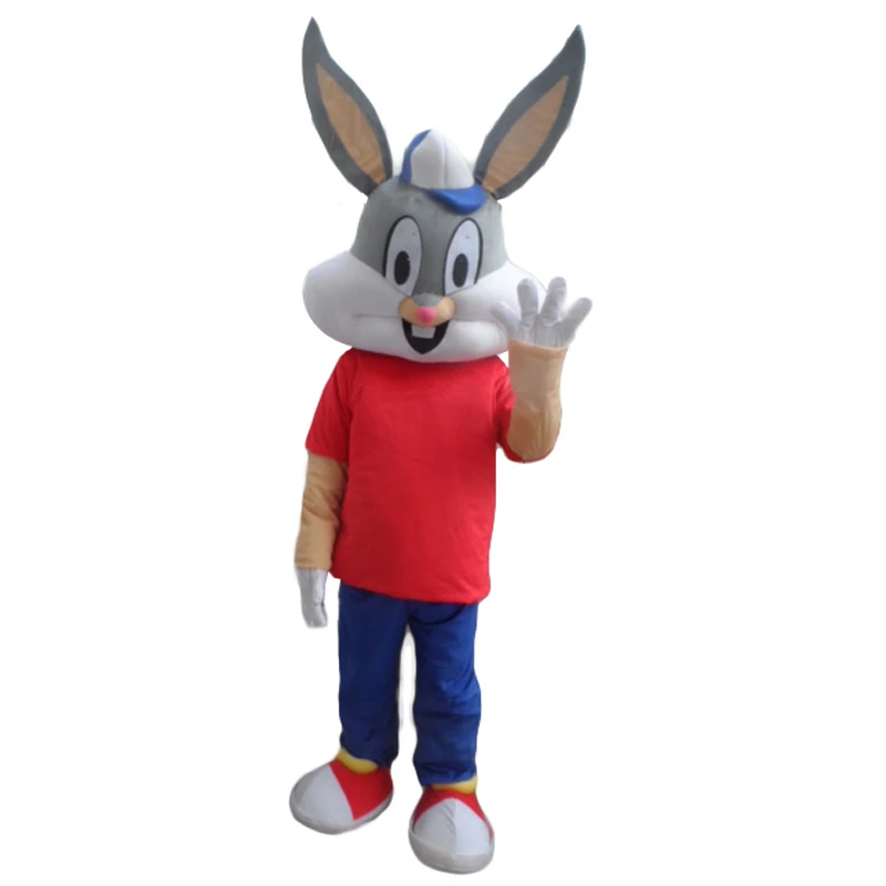 Пасхальный костюм талисмана кролика Багз серый кролик заяц для взрослых