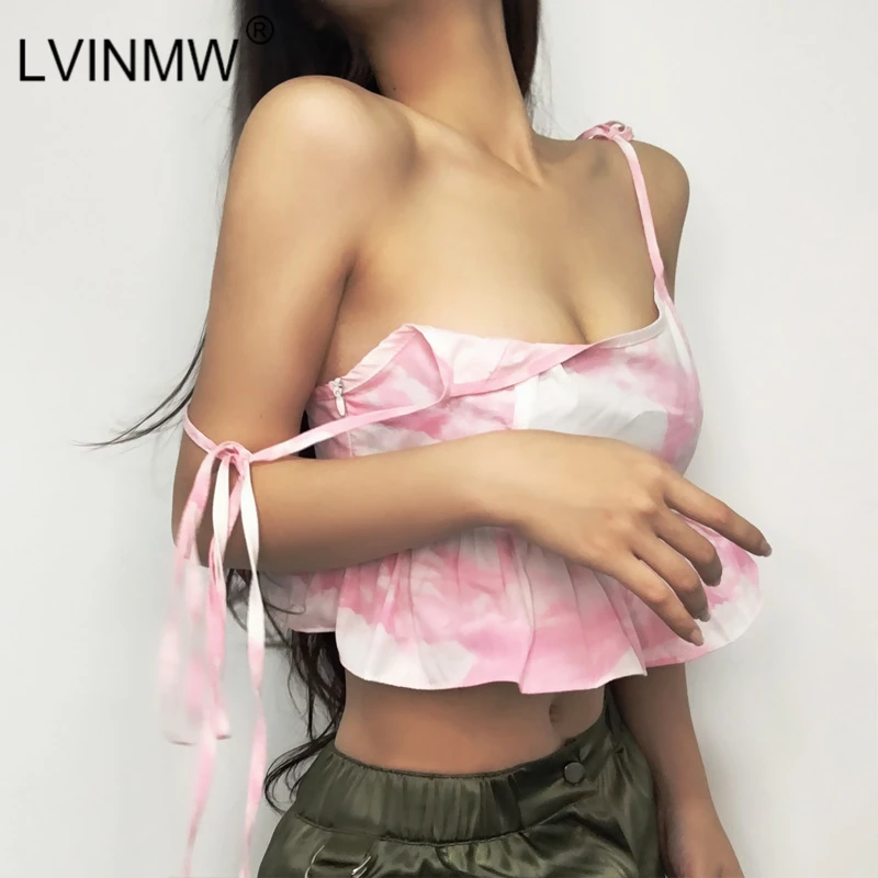 LVINMW сексуальные кружевные топы с бантом вырезом лодочкой принтом рюшами 2019