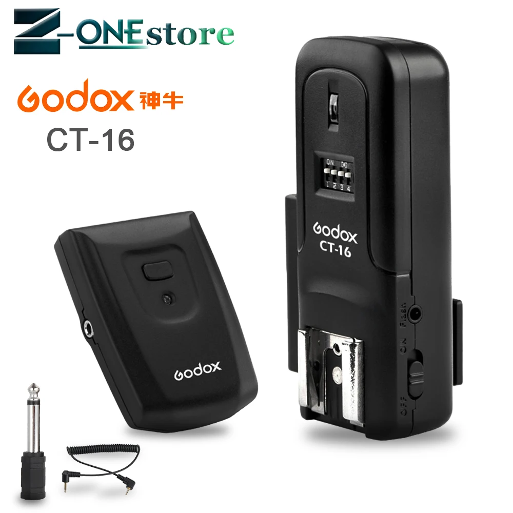 Godox CT-16 16 каналов беспроводной Радио вспышка триггер передатчик+ приемник набор для Canon Nikon Pentax Studio Flash