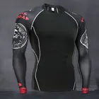 Футболка мужская с принтом рашгарда, компрессионная рубашка с принтом черной Пантеры, облегающий футболки для бодибилдинга для фитнеса, тренировочный топ для ММА, 2019