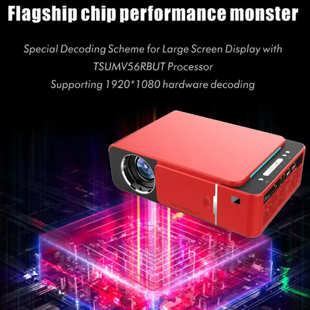 T6 Android 9 0 WIFI опционально 2600 люмен 720p HD Портативный светодиодный проектор HDMI