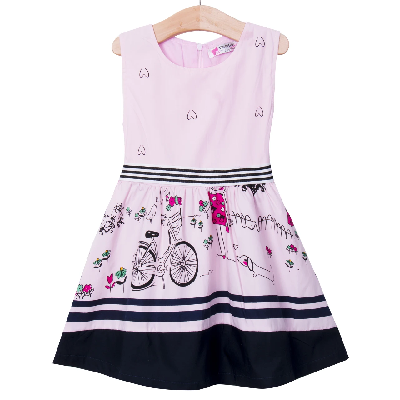 2018 Fashion Sweet Pink Baby Kids Girls Princess Party Bubble Beauty Anime Formal Dress Sundress Fit 2-7Y | Детская одежда и обувь