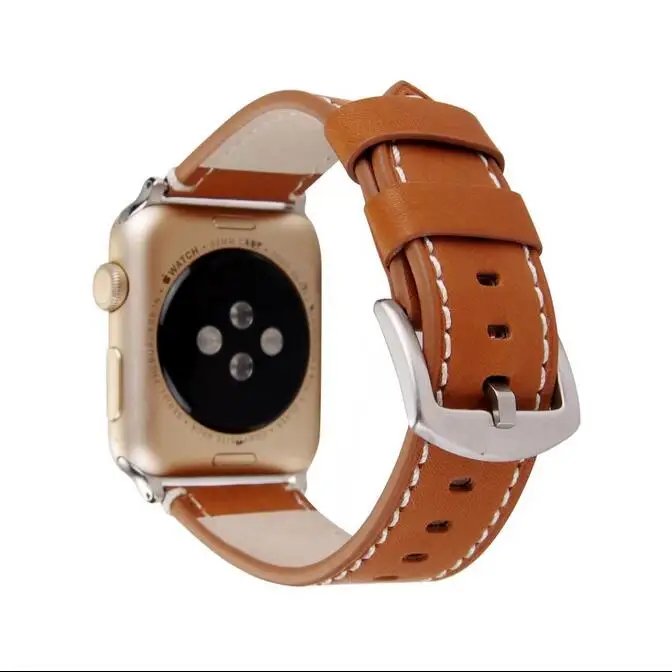 Классический Crazy Horse кожаный ремешок для iwatch Apple Watch Series1 2 3 замена 38 мм/42 мм Brown band |