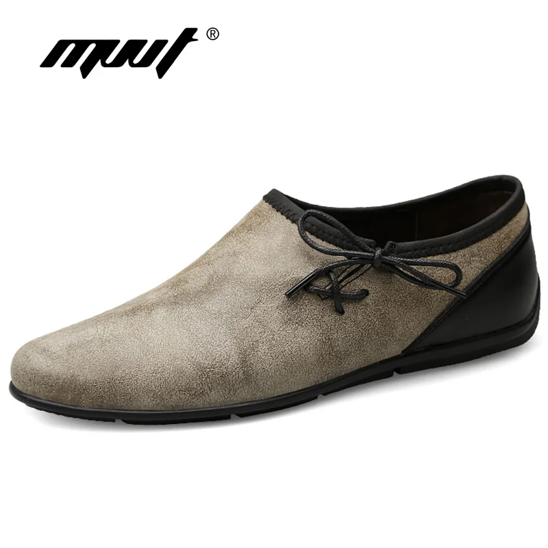 Мужские замшевые мокасины MVVT размера плюс супер мягкая повседневная обувь из