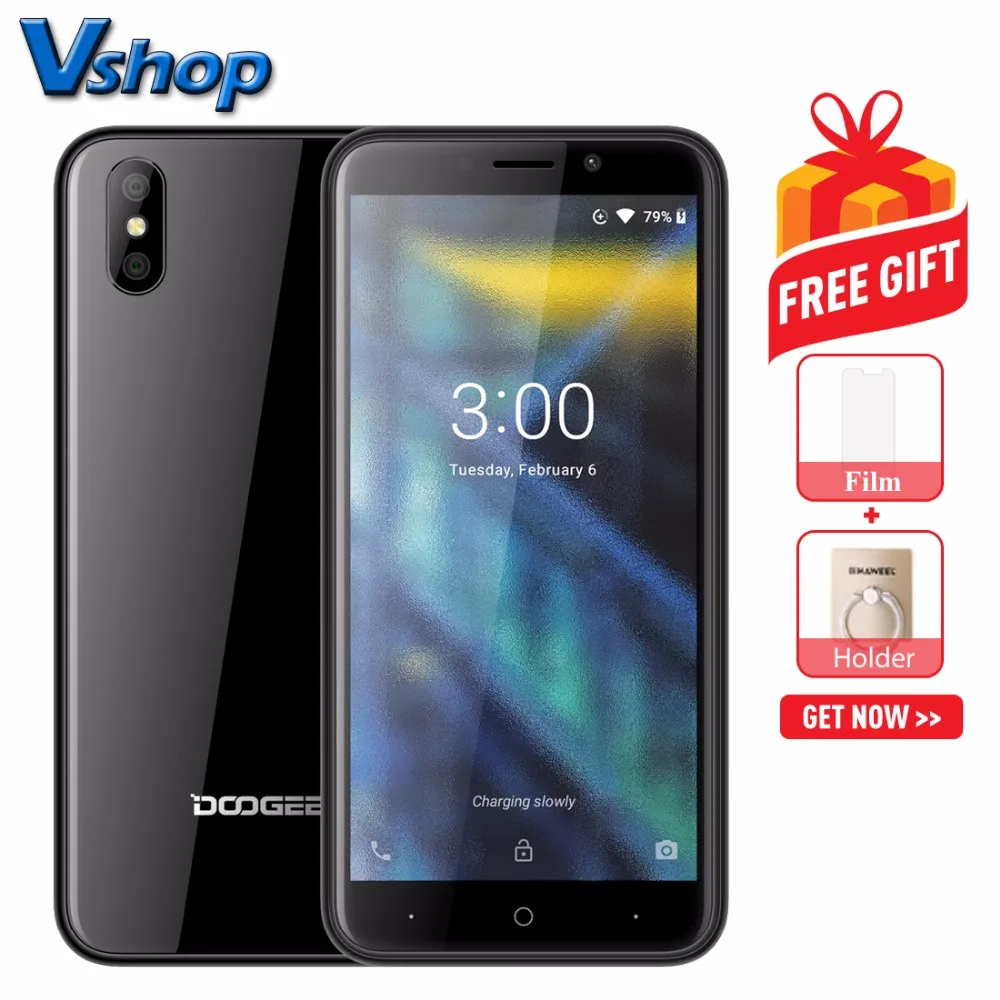 Оригинальный DOOGEE X50 3g WCDMA Мобильный телефон Android 8 1 Гб + MTK6580M 4 ядра смартфон Двойная