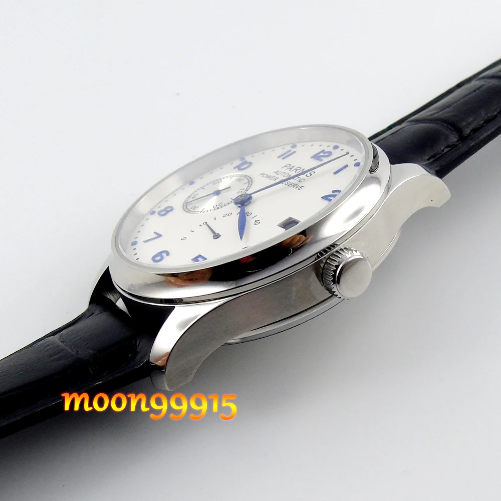 Автоматические Мужские часы parnis P08 с белым циферблатом 43 мм|watch automatic men|watch menwatch men |