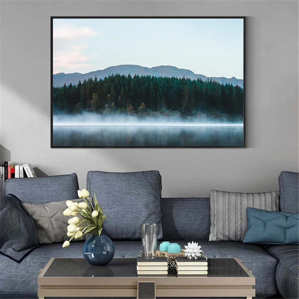 Холст искусство зеленый современный дом декоративные настенные картины для