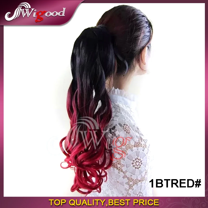 1 ШТ. Хвостики Шиньоны 4 цвета Шнурок Наращивание Волос Синтетические Волосы