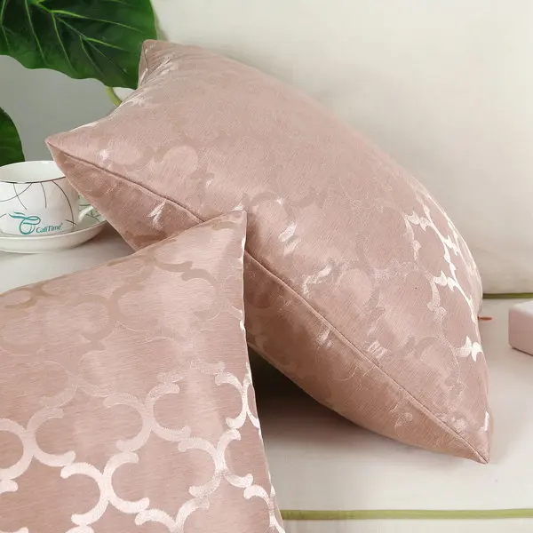2 шт. Чехлы для подушек CaliTime наволочки Quatrefoil Accent геометрический 1" X 18"(45 см X 45 см) пыльно-розовый