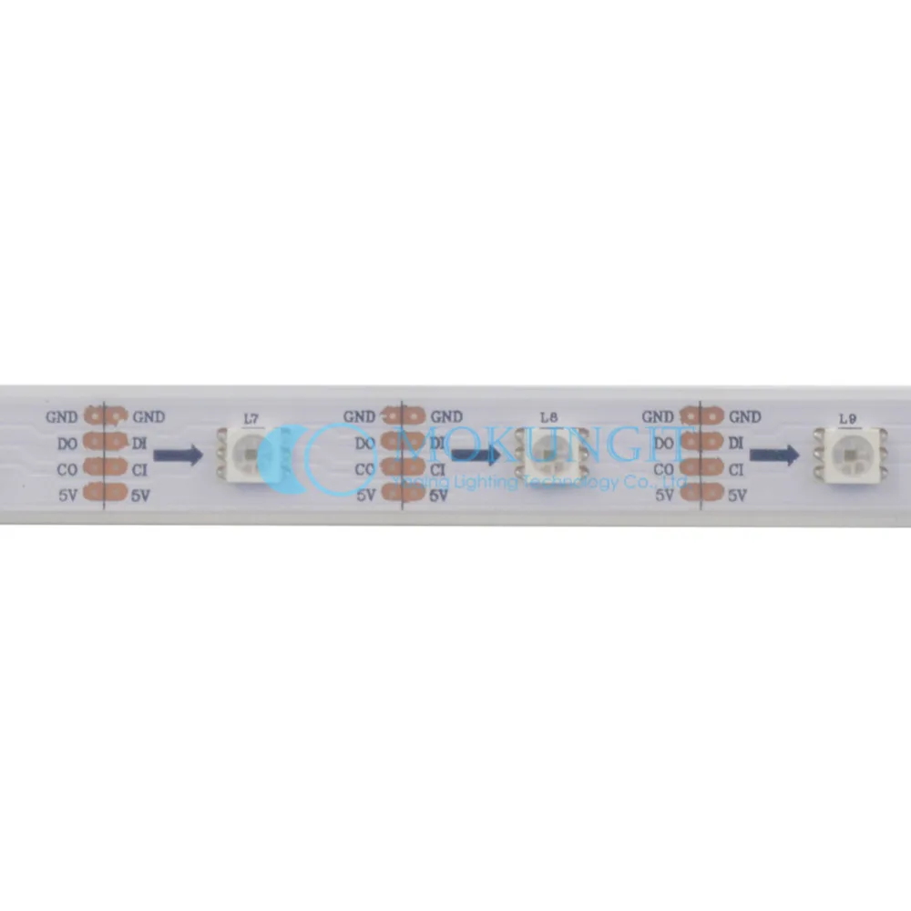 Mokungit 20M 4X5M SK9822 30 светодиодный 5050 RGB индивидуально Адресуемая Пиксельная полоса IP20