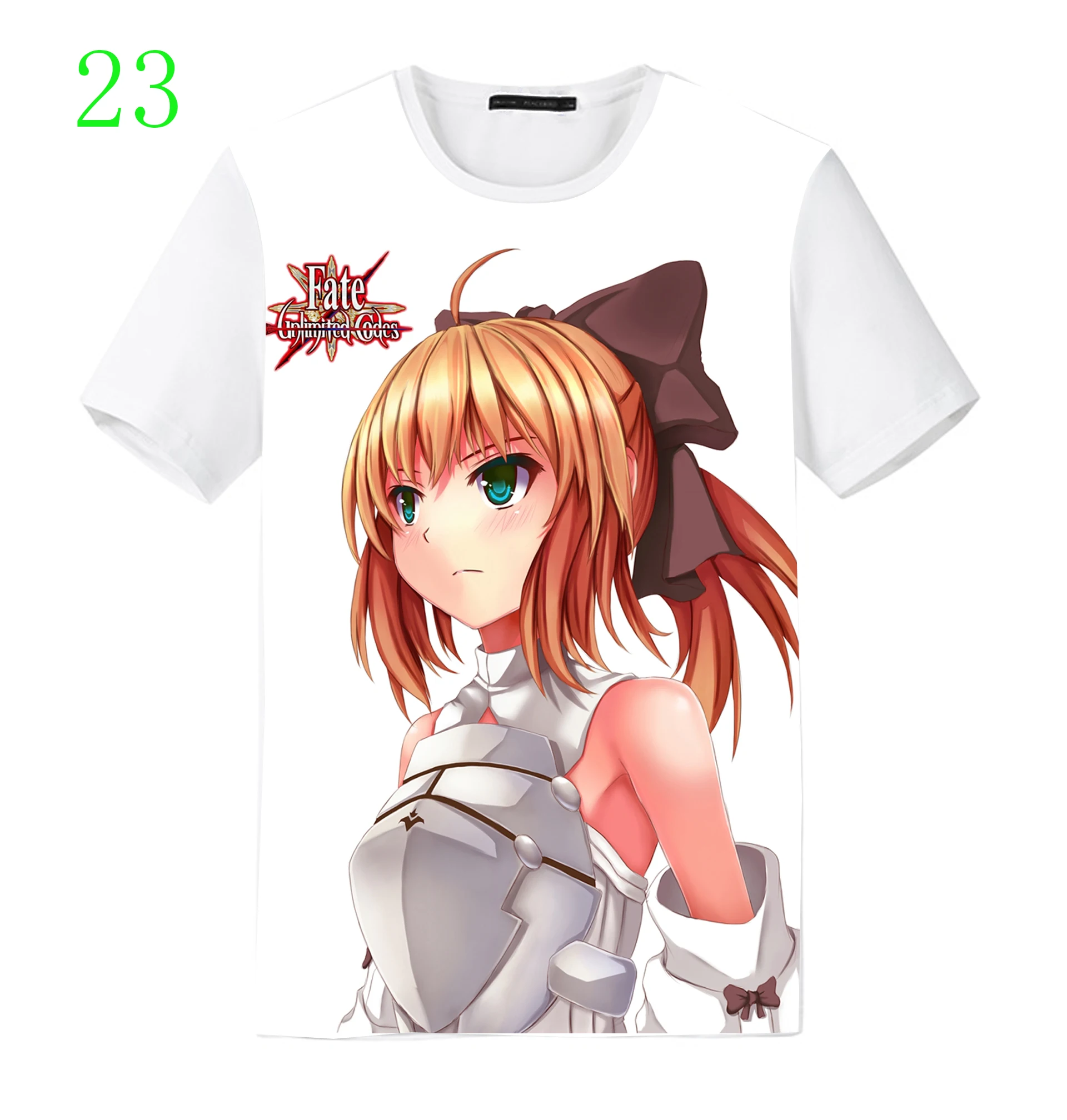 Японская аниме Fate Grand Order футболка Косплей Костюм мужской женская одежда футболки
