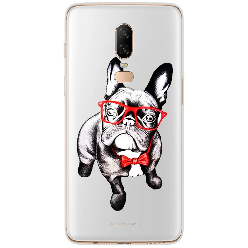 Ciciber чехол для Oneplus 6T 5T чехлы телефонов 1 + Fundas Capa Coque Мягкий ТПУ щенок Мопс