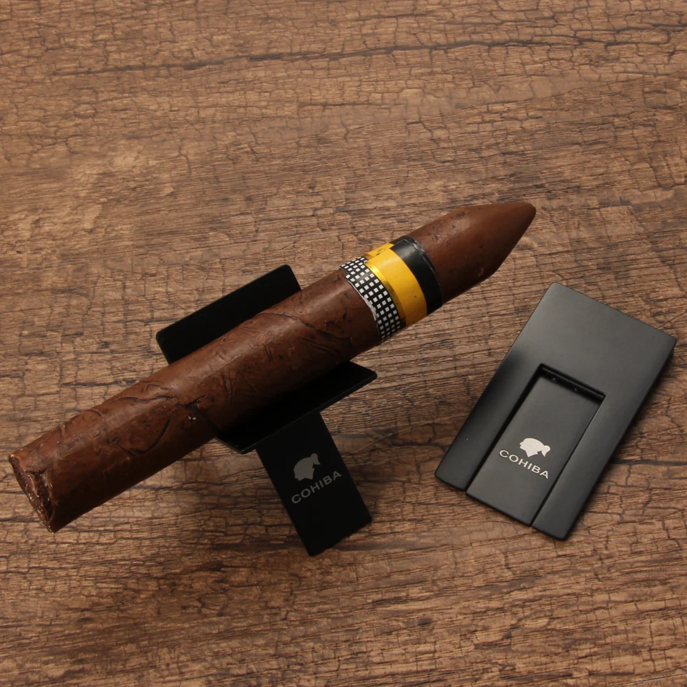 Пепельница для сигар GALINER и COHIBA стальная Складная подставка держатель черный