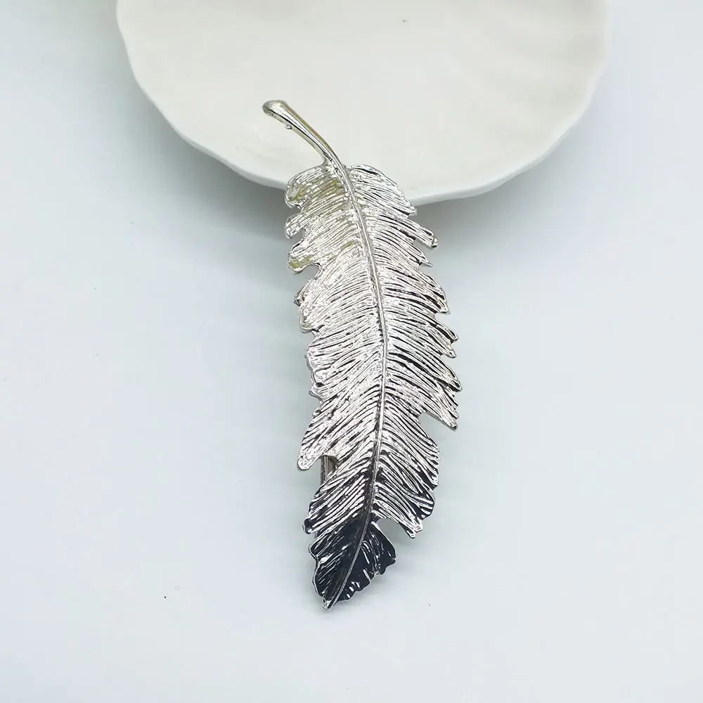 Женские шпильки для волос Zoeber модные с перьями ювелирные изделия листьями