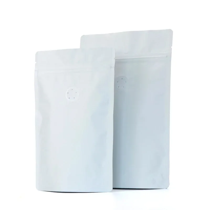 Упаковка для кофейных зерен из алюминиевой фольги 50 штук матовый белый/черный на