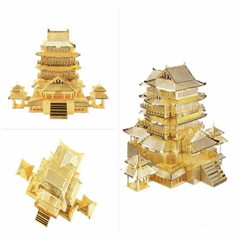 2016 новое Прибытие Piececool Gold 3D металлическая головоломка от Tengwang Pavilion Китай