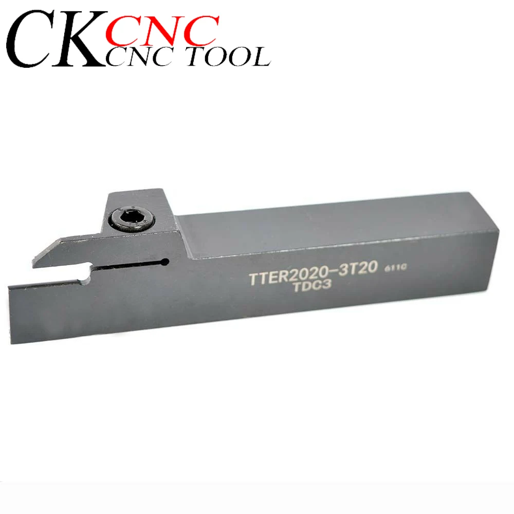 

TTER2020-3T20 external grooving cuttting holder 20mm for 3mm inserts TDC3