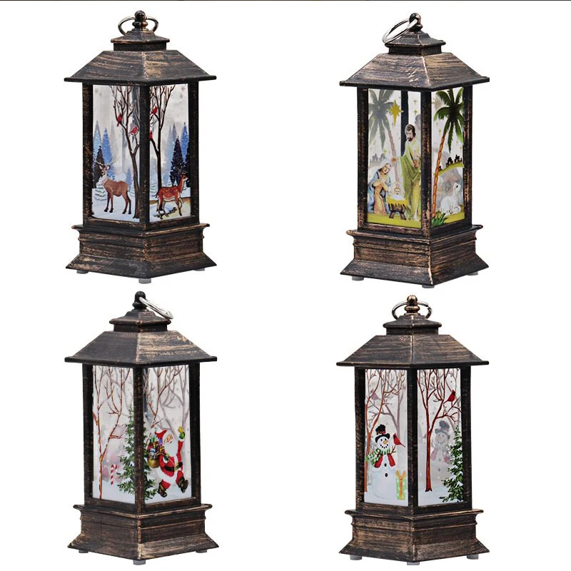 Рождество лося Снеговик Санта Клаус Мини светодиодный ночник висящий свечной