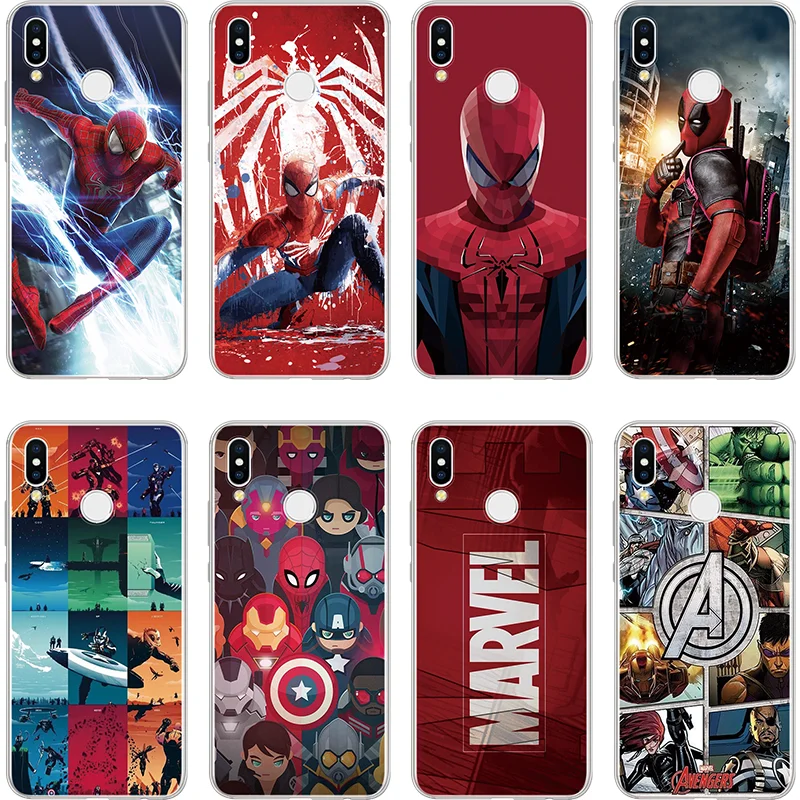 С принтами "Marvel", "Мстители", "Человек-паук" Чехол для huawei Honor Play 8X10 9 Lite 8A 5C 5X6 6A 6C 6X7 7i 7X 7A Pro 7C 8 8C V9 V10 вид 20 чехол
