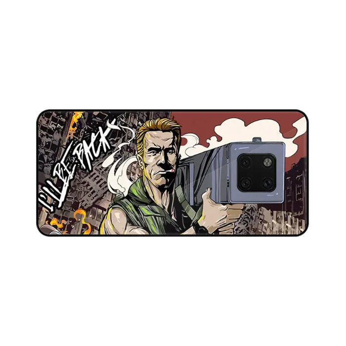 3 For Huawei Mate 20 Pro Case Schwarzenegger Printed Case For Huawei Mate 20 Rocket Glass Cover Mate 20 pro Case Cartoon Fire Bag - Цвет: 3