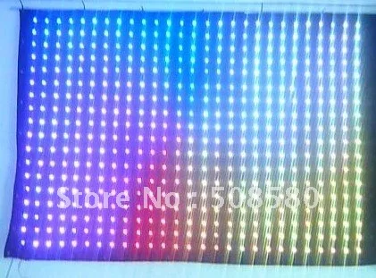 2x3 М RGB LED видео занавес SMD 5050/огнеупорная велюровая ткань 176 шт + контроллер 7CHS SD &